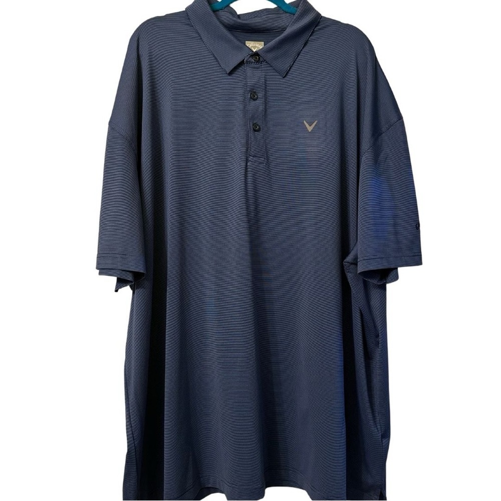Greg Norman CALLAWAY Big & Tall Soft Touch Stripe Golf Polo Shirt